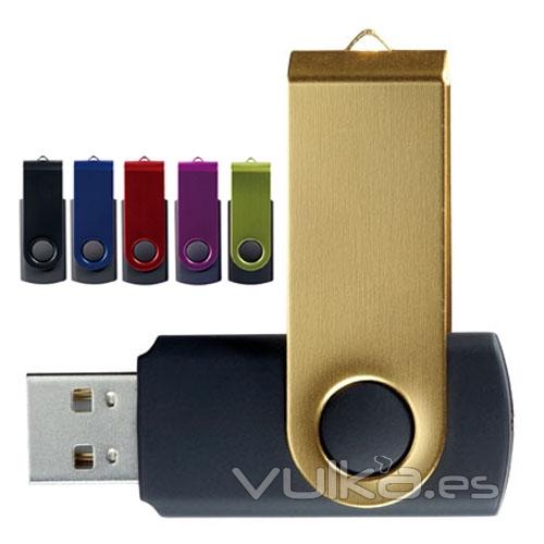 Memoria USB, modelo Swibel. Capuchn a color. Desde 1 hasta 16Gb. Ref. USBSWm1