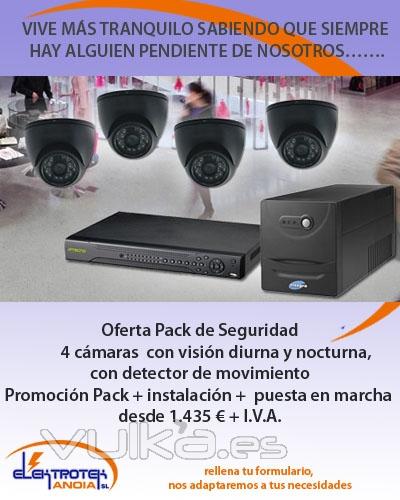 Promocin camaras video vigilancia + instalacin + puesta en marcha