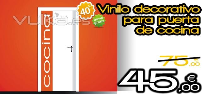 Vinilo decorativo para puerta de cocina