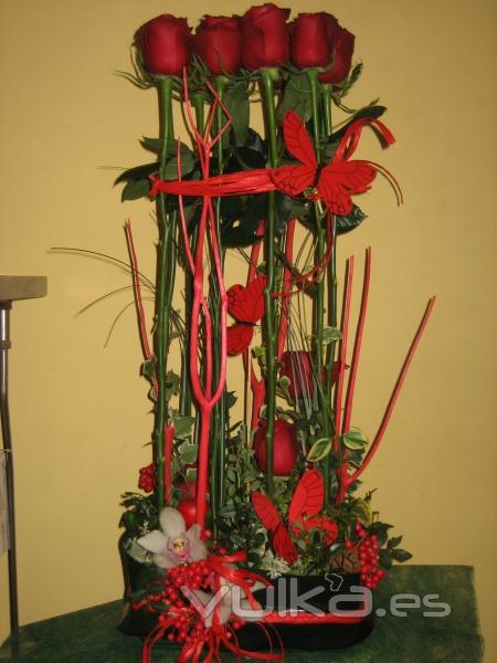 Centro Floral, decoracion con Flores de Allium Floristeria