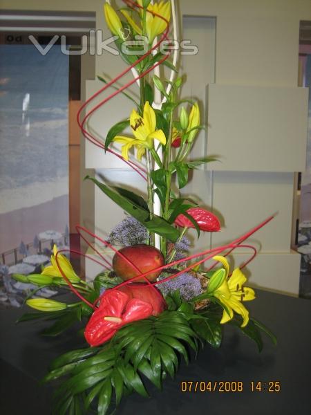 Decoracion con Flores Frescas para centro de mesa de Allium Floristas