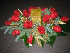 Centro de mesa de flor fresca de allium floristeria