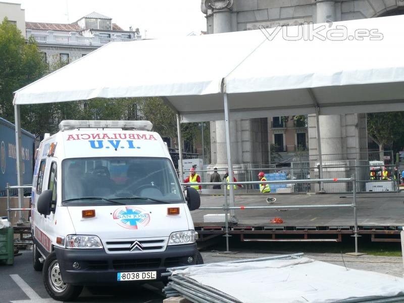 Servicio de ambulancia para concierto de musica. Ambulanias San Jose