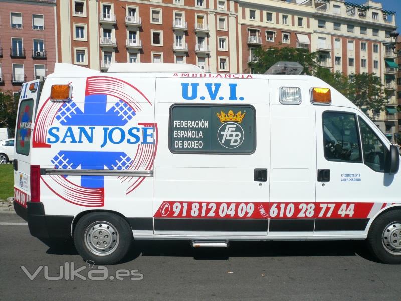 Ambulancias san jose. Servicio transporte de enfermo, paciente, persona mayor, tercera edad, hospita