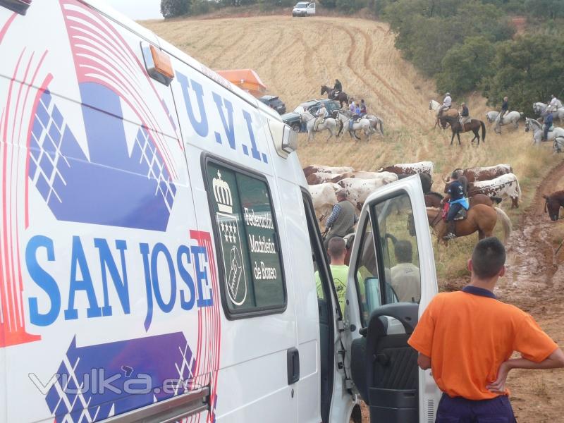 Ambulancia san jose asistencia sanitaria a eventos taurinos: corrida en el campo
