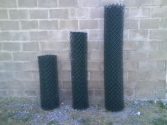 Malla simple torsion plastificada en verde