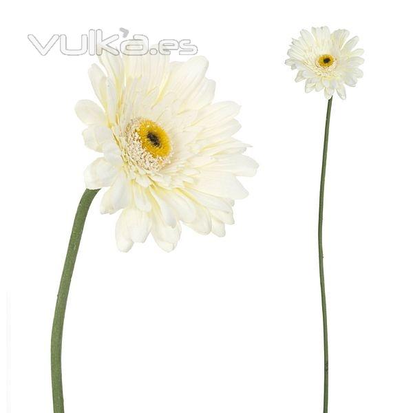 Flor artificial gerbera blanca 60 en lallimona.com