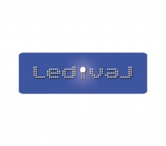 Aq design disena naming y logotipo ledyval, marca que comercializa y vende productos led en valencia