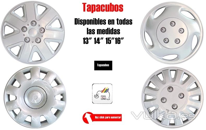 Tapacubos disponibles en todos los modelos y medidas.