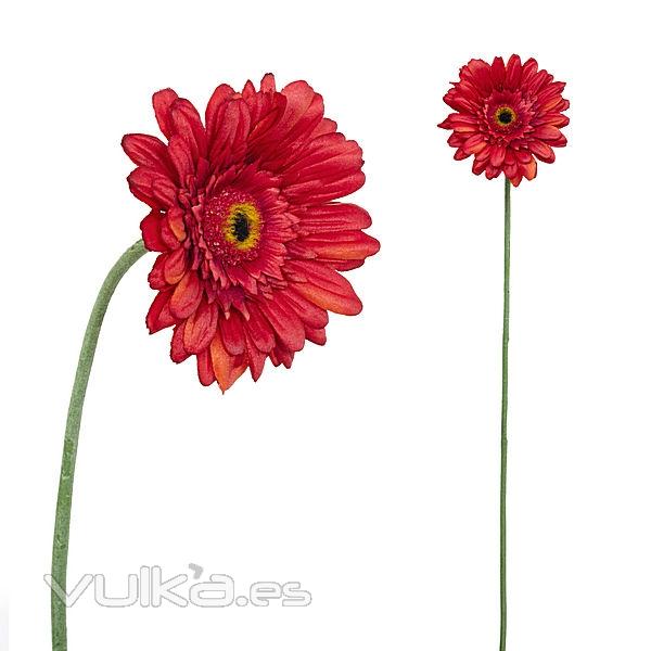 Flor artificial gerbera roja 60 en lallimona.com (detalle 1)