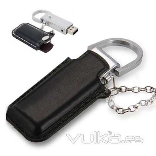 Memoria USB con funda de piel integrada (negro y marrn. Disponible desde 1 hasta 16Gb. Ref. USBPIE6