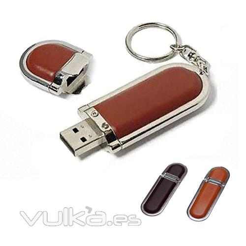 Memoria USB de piel (negro y marrn. Disponible desde 1 hasta 16Gb. Ref. USBPIE4