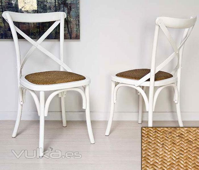 Silla Thonet Blanco Roto Asiento Rattn