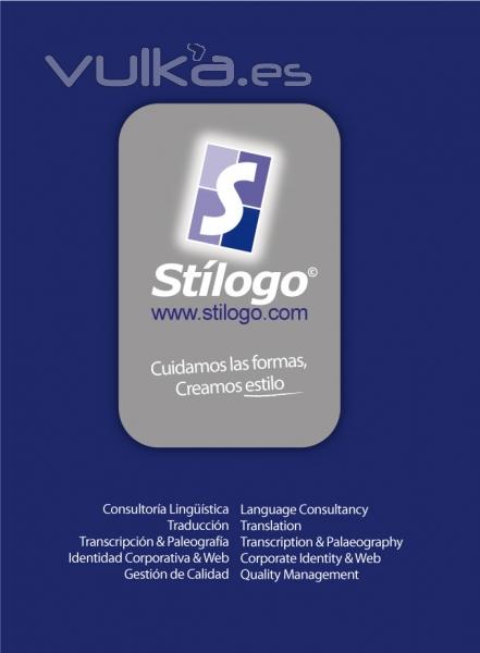 STILOGO ofrece servicios de redaccin, traduccin, transcripcin, web e ID corporativa.
