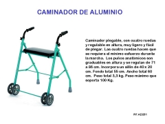 Andador plegable con sillin y 4 ruedas delanteras