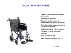 Silla de aluminio plegable frenos en empunadura