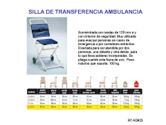 Silla para ambulancia