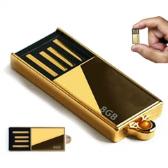 Memoria usb metalica con bano dorado disponible desde 1 hasta 16gb ref usbmet10a