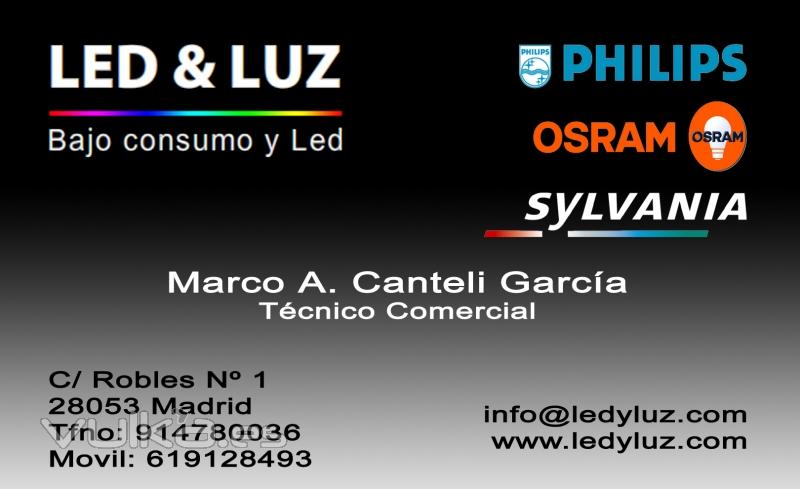 TARJETA DE VISITA DE EMPRESA DE LED MARCOS