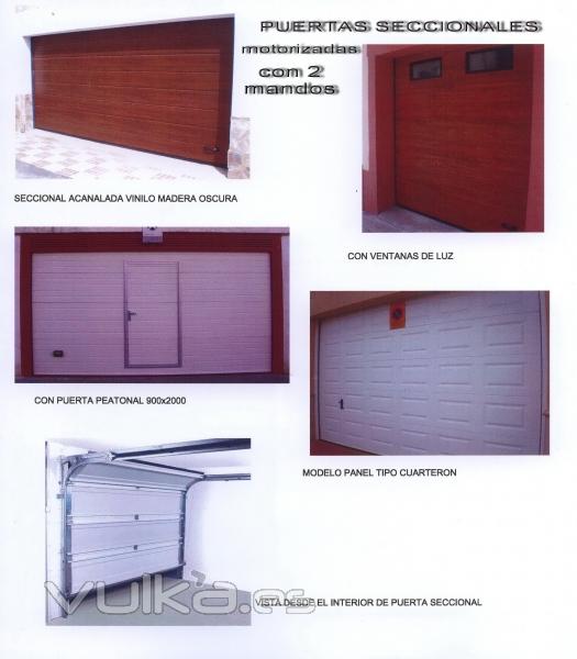 puertas seccionales motorizadas, para garajes