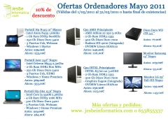 Oferta de ordenadores mes de mayo 2011