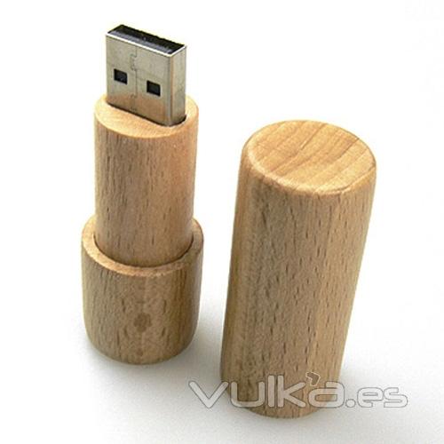 Memoria USB de madera. Disponible desde 1 hasta 16Gb. Ref. USBWD8X