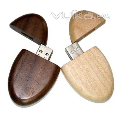 Memoria USB de madera. Disponible desde 1 hasta 16Gb. Ref. USBWD1