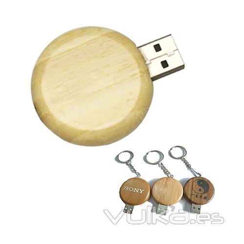 Memoria USB de madera. Disponible desde 1 hasta 16Gb. Ref. USBWD2