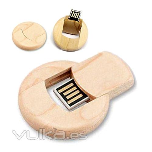 Memoria USB de madera. Disponible desde 1 hasta 16Gb. Ref. USBWD3