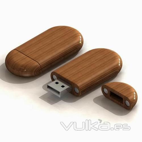 Memoria USB de madera. Disponible desde 1 hasta 16Gb. Ref. USBWD9X