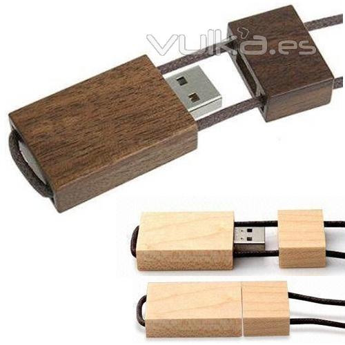 Memoria USB de madera. Disponible desde 1 hasta 16Gb. Ref. USBWD5