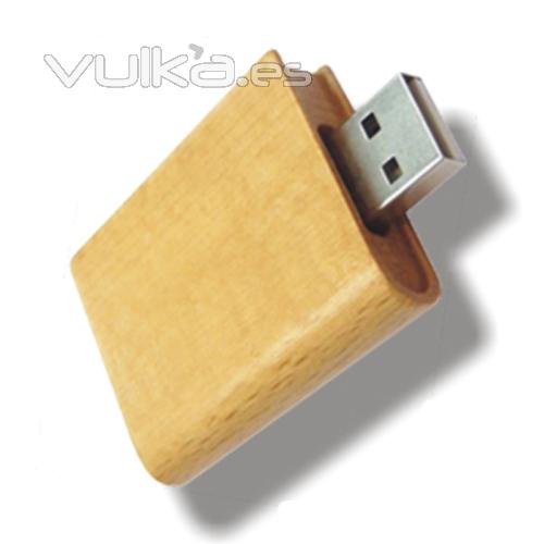 Memoria USB de madera. Disponible desde 1 hasta 16Gb. Ref. USBWD7