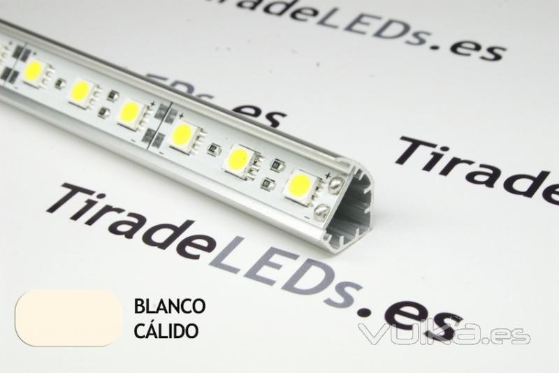Tira de LEDs Rígida 72 LEDs/metro Alta luminosidad. Barra led sobre perfil de aluminio.