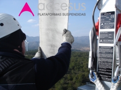 Plataforma para acceso a palas de aerogenerador