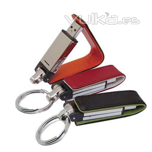 Memoria USB de piel. Disponible desde 1 hasta 16Gb. Ref. USBPIE7