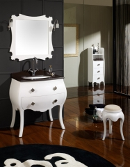 Mueble lavabo clasico,a juego taburete y mueble columna