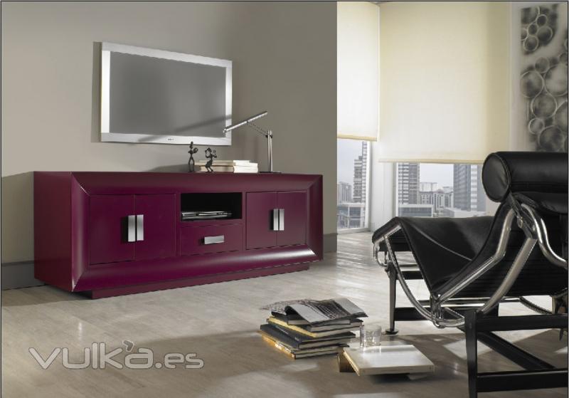 mueble t.v. lacado ,posibilidad de todos los acabados de la carta ral