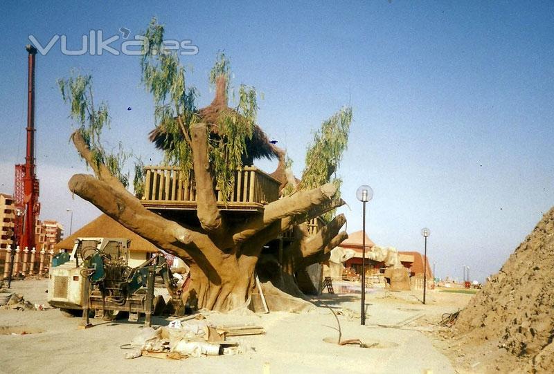 Tematizacin casas sobre arbol para jardines