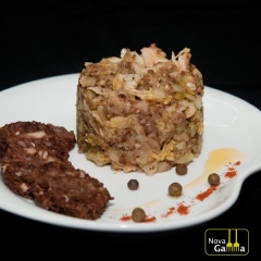 TRINXAT DE PATATA, COL Y BUTIFARRA NEGRA. PLATOS PRECOCINADOS DE ALTA GAMA.