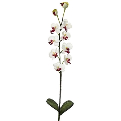 Rama artificial flores orquideas blancas cereza pequeas con hojas en lallimona.com