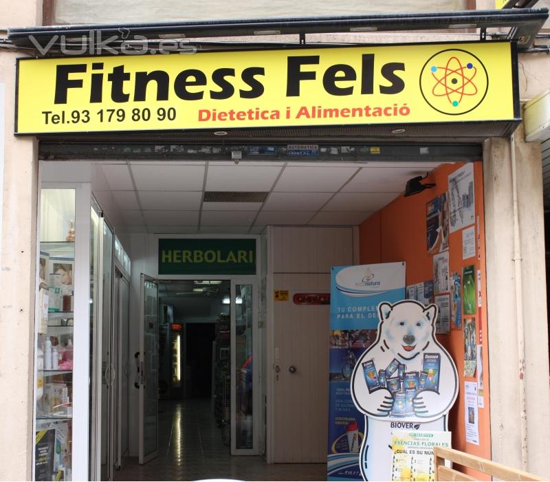 Fachada Principal de Fitnessfels tu tienda online y venta al público en Dietética -Castelldefels BCN