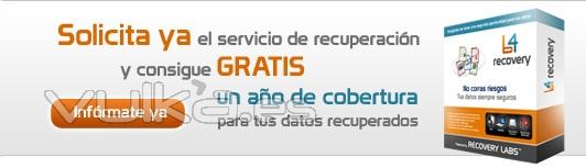 Solicita ya el servicio de recuperacin de datos y consigue GRATIS 1 ao de cobertura para tus datos