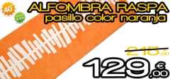 Alfombra raspa pasillo en color naranja