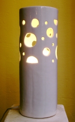 lampara de mesa, hecha a mano