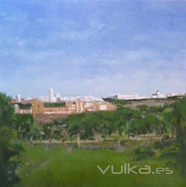 Vista de Madrid, oleo sobre lienzo