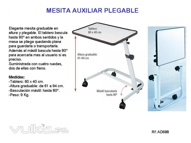 MESITA AUXILIAR PLAGABLE REGULABLE