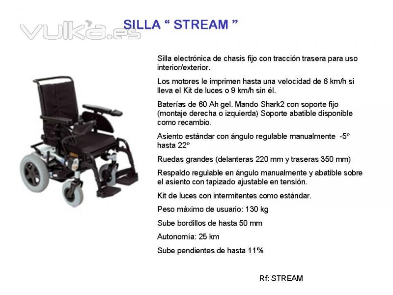 SILLA ELECTRNICA CHASIS FIJO STREAM