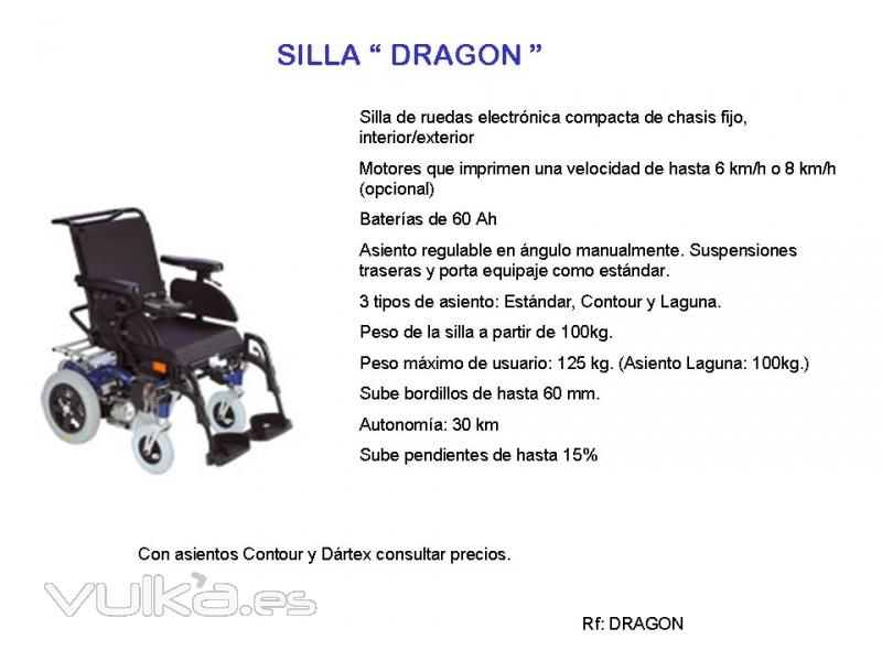 SILLA ELECTRNICA CHASIS FIJO DRAGON