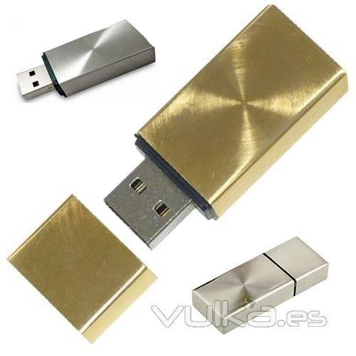 Memoria USB metálica. Disponible desde 1 hasta 16Gb. Ref. USBMET3