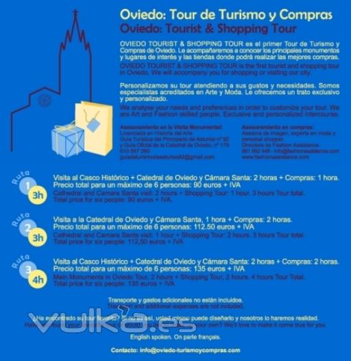 Oviedo Tourist & Shopping Tour. Oviedo Tour de Turismo y Compras